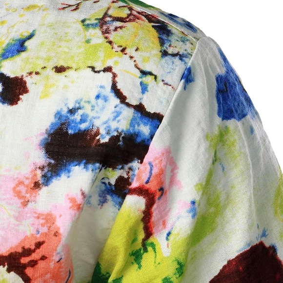 Men's Flower Short Sleeve Button Down Hawaiian Shirt - Picture 3 of 6